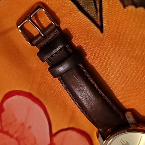 MVMT‎ Unisex F16 Goldtone Case Watch Brown Leather Band Date Window Mens Womens main image 8